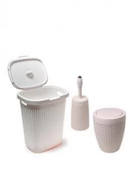Image of Addis 50L Faux Rattan Laundry Basket