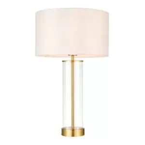 Image of Gallery Interiors Lessina Table Lamp Brushed Brass