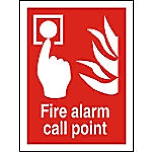 Image of Fire Sign Fire Alarm Vinyl 30 x 20 cm