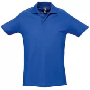 Image of SOLS Mens Spring II Short Sleeve Heavyweight Polo Shirt (XXL) (Royal Blue)