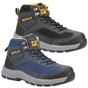 Image of CAT Elmore Mid S1P Steel Toe Work Safety Hiker Boot Grey Size 9