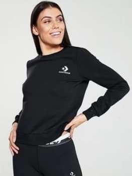 Image of Converse Star Chevron Emb Crew - Black