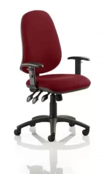 Image of Eclipse XL Lever Task Operator Chair Bespoke With Height Adjustable Arms In Ginseng Chilli
