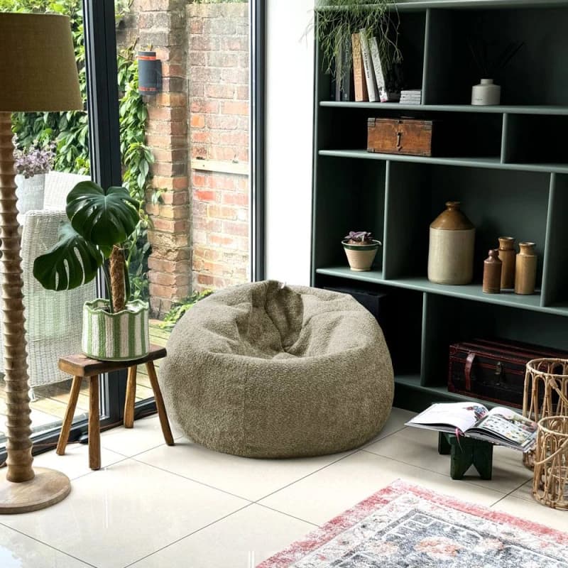 Image of Rucomfy Fabric Snug Slouchbag Beanbag - Light Brown