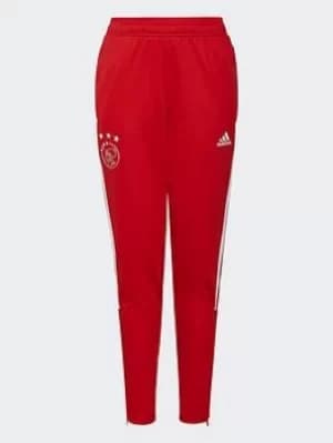 Image of Boys, adidas Ajax Amsterdam Tiro Training Tracksuit Bottoms, Red, Size 11-12 Years