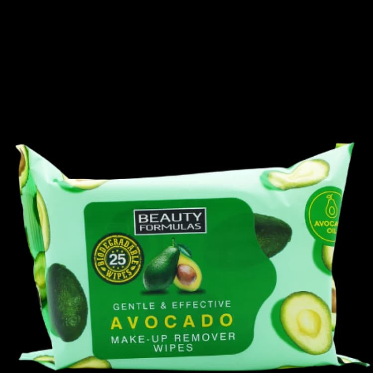 Image of Beauty Formulas Avocado Oil Cleansing Wipes - 25 pcs 25-390625