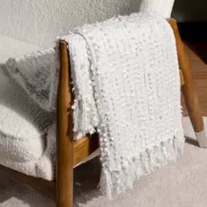 Image of Hoem Arvo Boucle Yarn Throw Natural