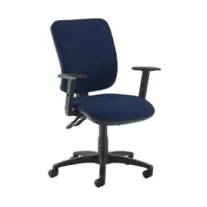 Image of Dams MTO Senza High Back Operator Chair with Adjustable Arms - Curacao Blue