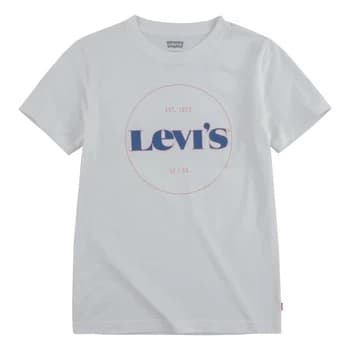 Image of Levis 9ED415-001 boys's Childrens T shirt in White - Sizes 10 years,12 years,14 years,16 years