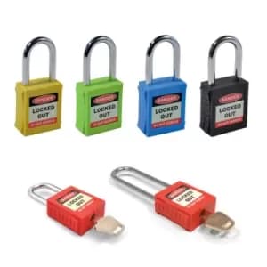 Image of Safety Lockout Padlock - Compact Shackle, Blue