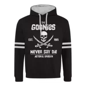 Image of Goonies Unisex Adult Never Say Die Hoodie (XXL) (Black)