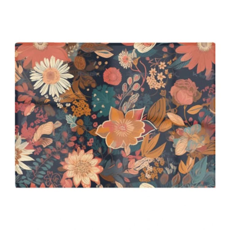 Image of Warren Reed Designer Boho Chic Flower Glass Chopping Board