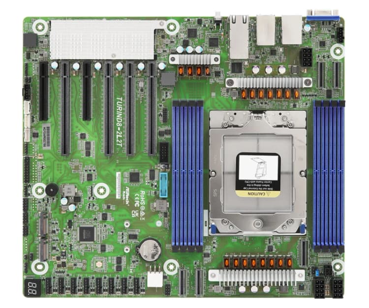 Image of Asrock TURIND8-2L2T motherboard AMD SoC Socket SP5 CEB