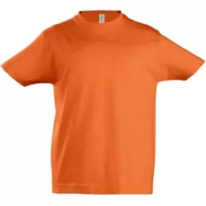Image of SOLS Kids Unisex Imperial Heavy Cotton Short Sleeve T-Shirt (10yrs) (Orange)