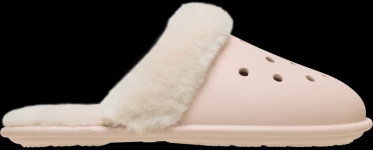Image of Crocs Unisex Classic Fuzz Scuff Slippers Quartz W10/M9