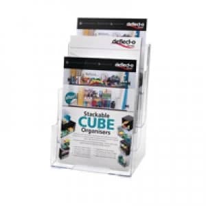 Image of Deflecto Clear A4 3-Tier Literature Holder DE773YTCRY