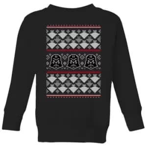 Image of Star Wars Imperial Darth Vader Kids Christmas Jumper - Black - 9-10 Years
