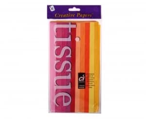 Image of Creativity Warm Colours Tissue Paper Pack of 20 Sheets Asstd Warm
