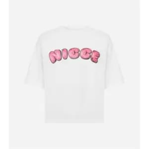 Image of Nicce Caddel Crop T Shirt - White