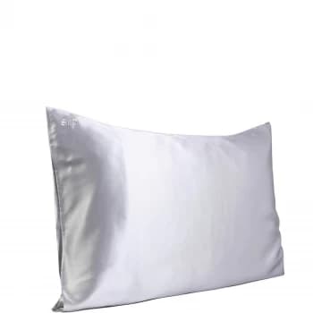 Image of Slip Silk Pillowcase - Queen (Various Colours) - Silver