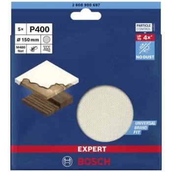 Image of Bosch Accessories EXPERT M480 2608900697 Router mesh sanding disc Unperforated Grit size 400 (Ø) 150 mm 5 pc(s)
