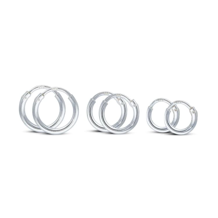 Image of Be You Sterling Silver Set of 3 Stud Earrings Silver female One Size