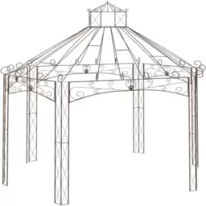 Image of Garden Pavilion Antique Brown 558x350x408cm Iron vidaXL - Brown