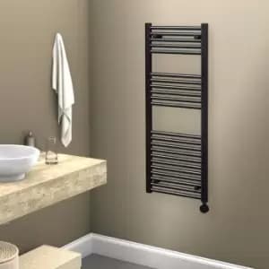 Image of Black Thermostatic Electric Heated Towel Rail Radiator 1186 x 450mm- Richmond