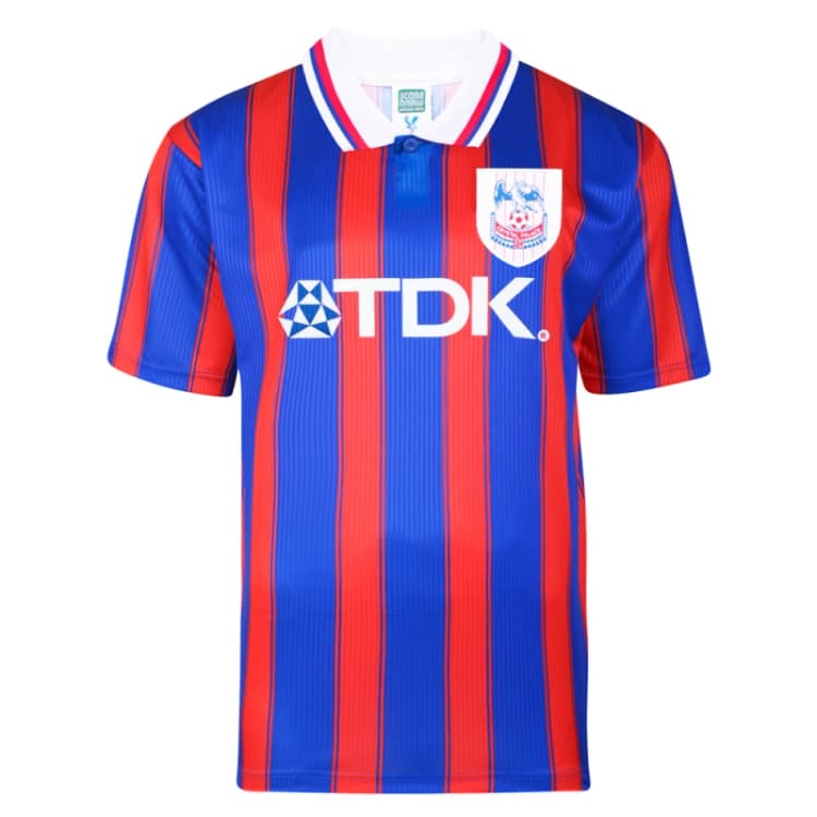 Image of Score Draw Crystal Palace 1997 Retro Football Shirt CRYP97HPYSS-S S Mens Sportswear