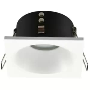 Image of Cristal Alhambra Fixed Recessed Downlight Light Square White IP65