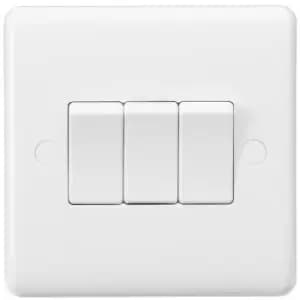 Image of MLA Knightsbridge Curved Edge 10AX 3 Gang 2-Way Switch - CU4000