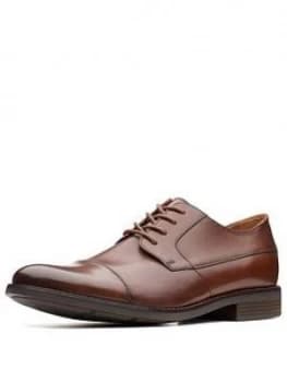 Image of Clarks Becken Cap Shoes - Tan Brown, Tan, Size 10, Men