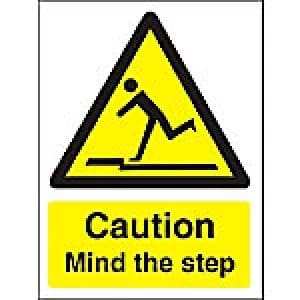Image of Warning Sign Mind The Step Plastic 40 x 30 cm