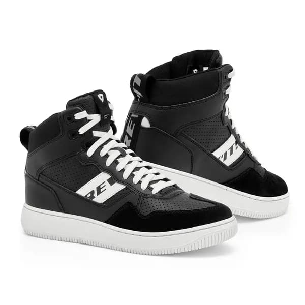 Image of REV'IT! Pacer Shoes Black White Size 40