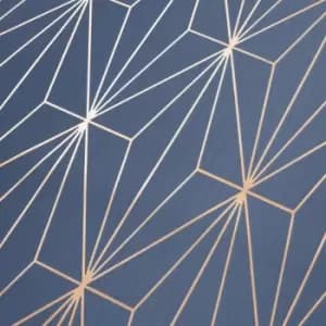 Image of Muriva Kayla Wallpaper, Blue & Bronze