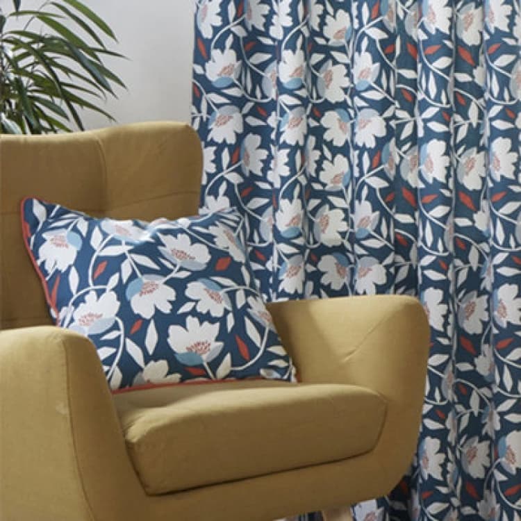 Image of Fusion Luna 100% Cotton Teal Filled Cushion