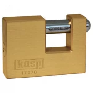 Image of Kasp 170 Series Brass Shutter Padlock 70mm Standard