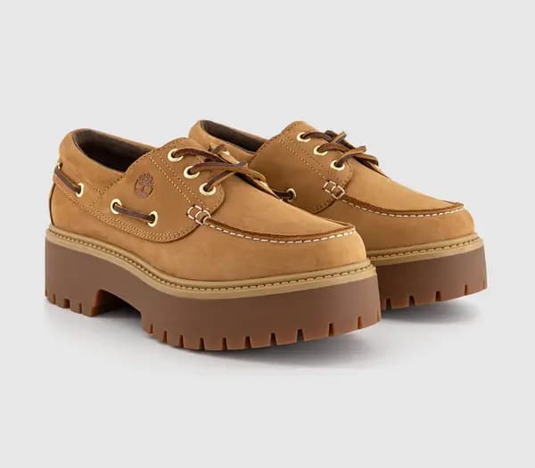 Image of Timberland Womens Stone Street Boat Shoes Wheat Natural, 8
