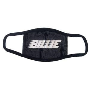 Image of Billie Eilish - Racer Logo & Graffiti Black Face Mask - Black