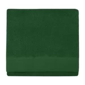 Image of Textured Weave Bath Towel Dark Green