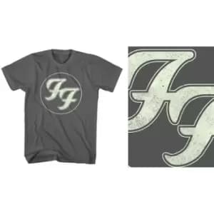 Image of Foo Fighters - Gold FF Logo Unisex XX-Large T-Shirt - Grey