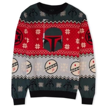 Image of Star Wars Boba Fett Festive Knitted Jumper - Green - L