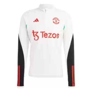 Image of adidas Manchester United 2023 2024 Training Drill Top Mens - White