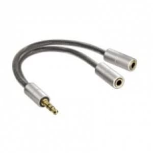 Image of Hama Aluline Adapt 3.5mm Jack TO 2X SOC - 00080857
