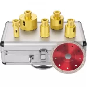 Image of Vevor Diamond Drill Bits Hole Saw Set 4/5"-2-3/5" 5pcs Ceramic Porcelain Marble