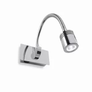 Image of Dynamo LED 1 Light Indoor Adjustable Wall Light Reading Lamp Chrome