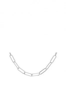 Image of The Love Silver Collection Sterling Silver Paper Clip Chain Necklace