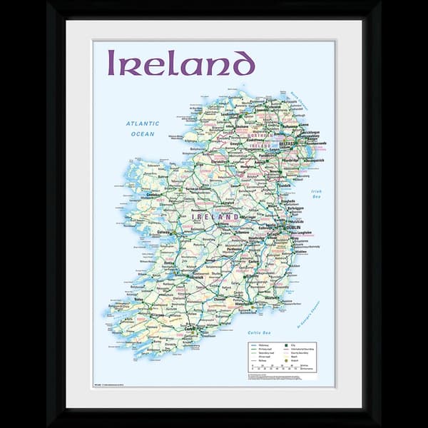 Image of Ireland Map Collector Print
