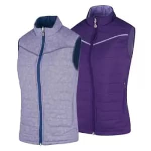 Image of ISLAND GREEN LADIES REVERSIBLE PADDED GILET PLUM Large