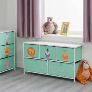 Image of Liberty House Toys Kids Jungle 5 Drawer Storage Unit, none